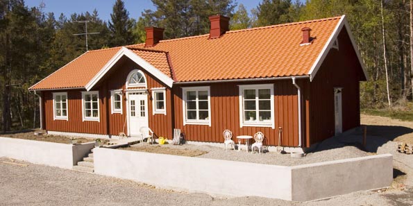 Bild på villan Norrby, ett hus konstruerat av oss på Wretströms Bygg